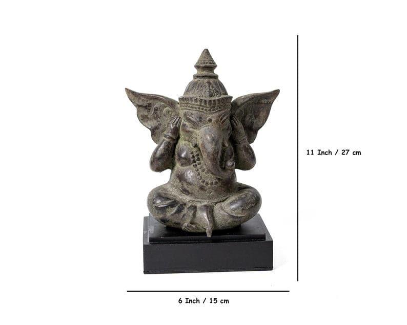 Large Bronze Sitting Ganesh Statue