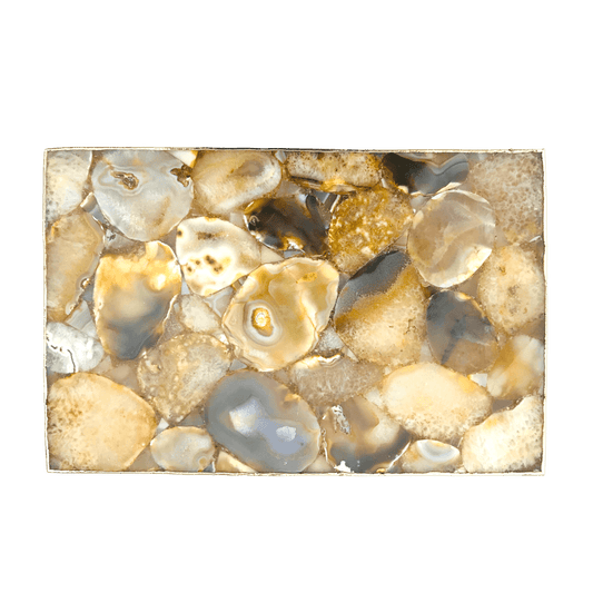 Large Brown Agate Cheese Platter Tray - MAIA HOMES