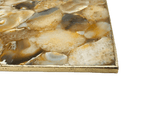 Large Brown Agate Cheese Platter Tray