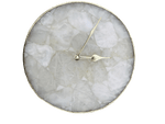 Large Clear Crystal Agate Round Wall Clock Rose Gold