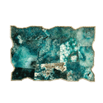 Large Composite Green Agate Cheese Platter Tray