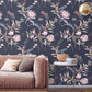 Large Floral in the Dark Wallpaper - MAIA HOMES