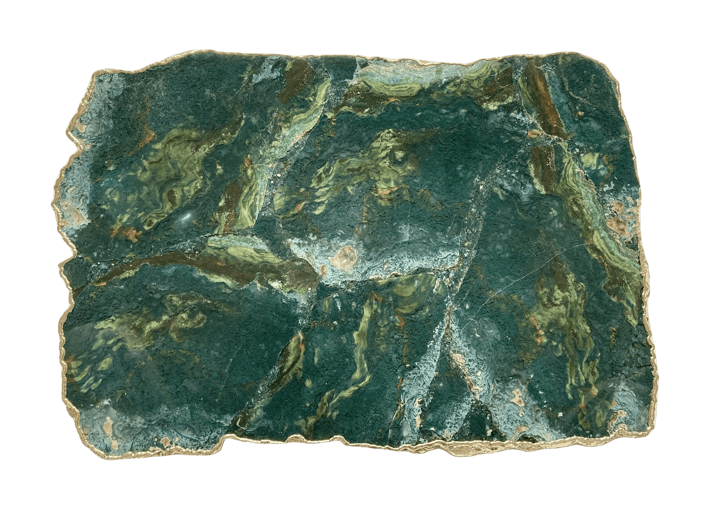Large Green Agate Cheese Platter Tray - MAIA HOMES