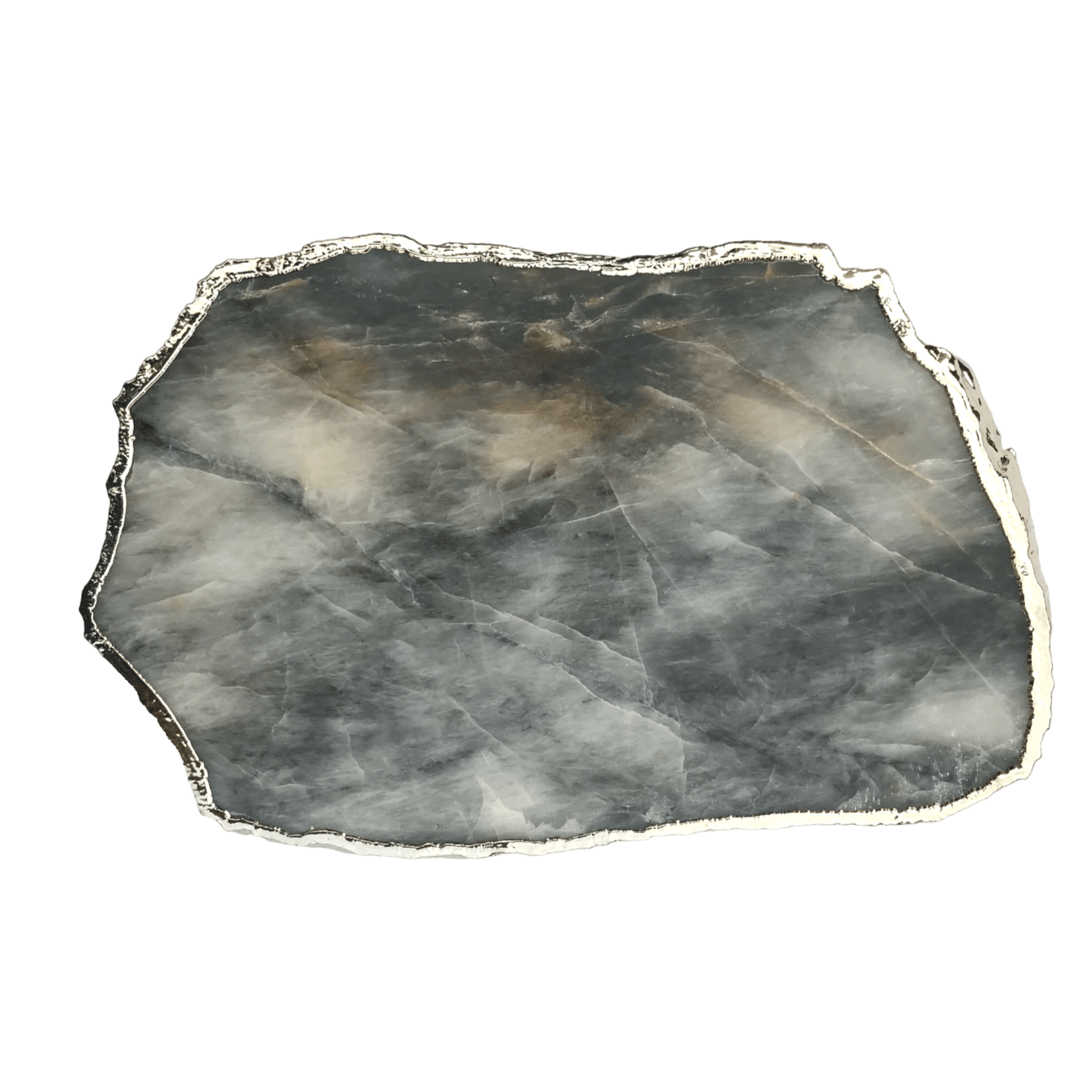 Large Grey Agate Quartz Cheese PlatterTray