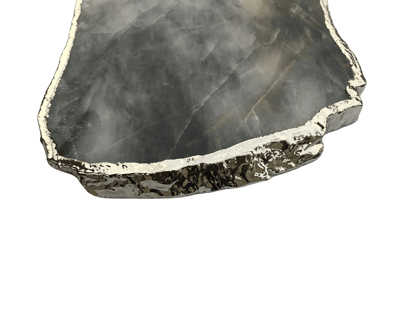 Large Grey Agate Quartz Cheese PlatterTray - MAIA HOMES