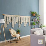 Large Macrame Wall Hanging - Horizontal Tapestry - "SARA"