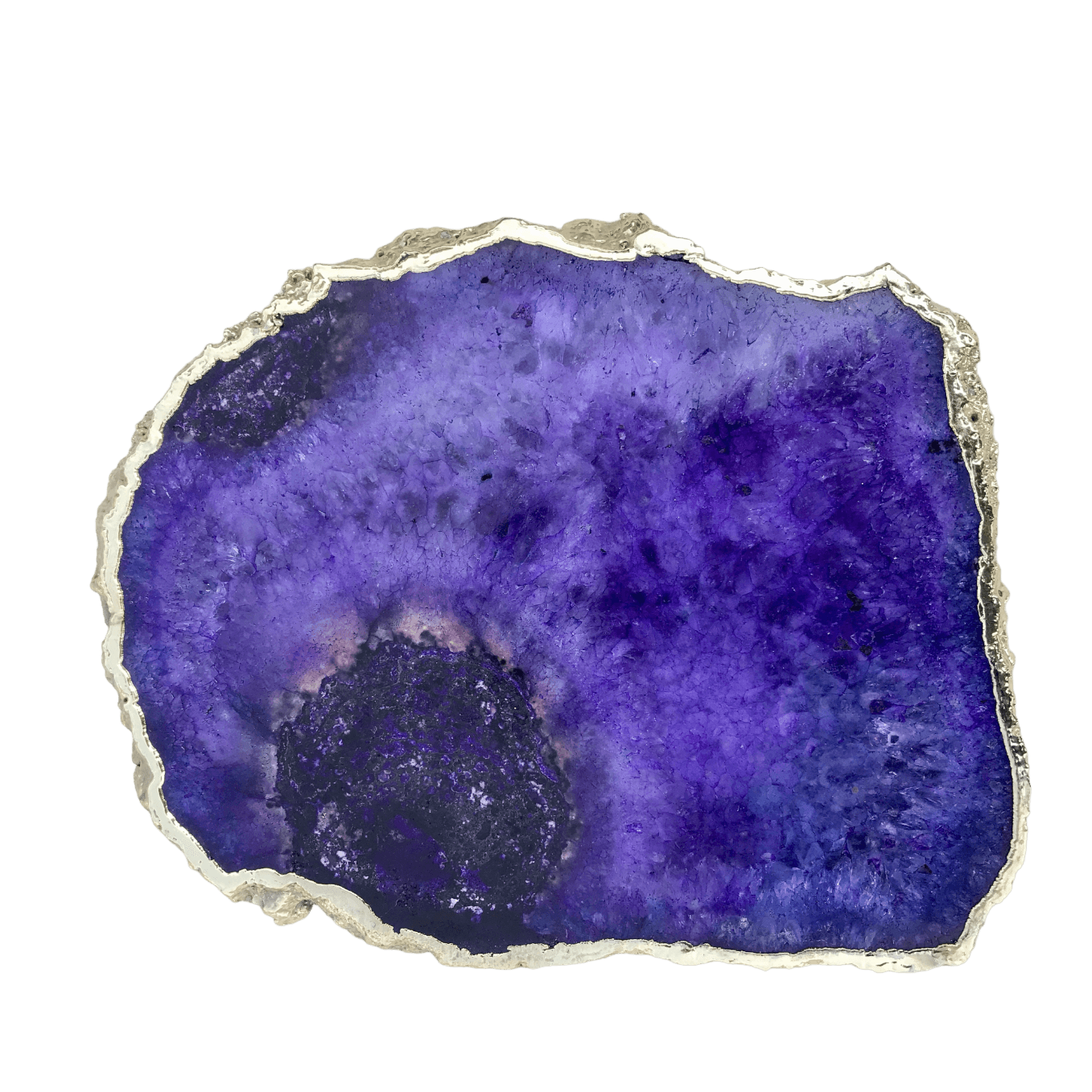 Large Purple Blue Galaxy Agate Cheese Platter Tray