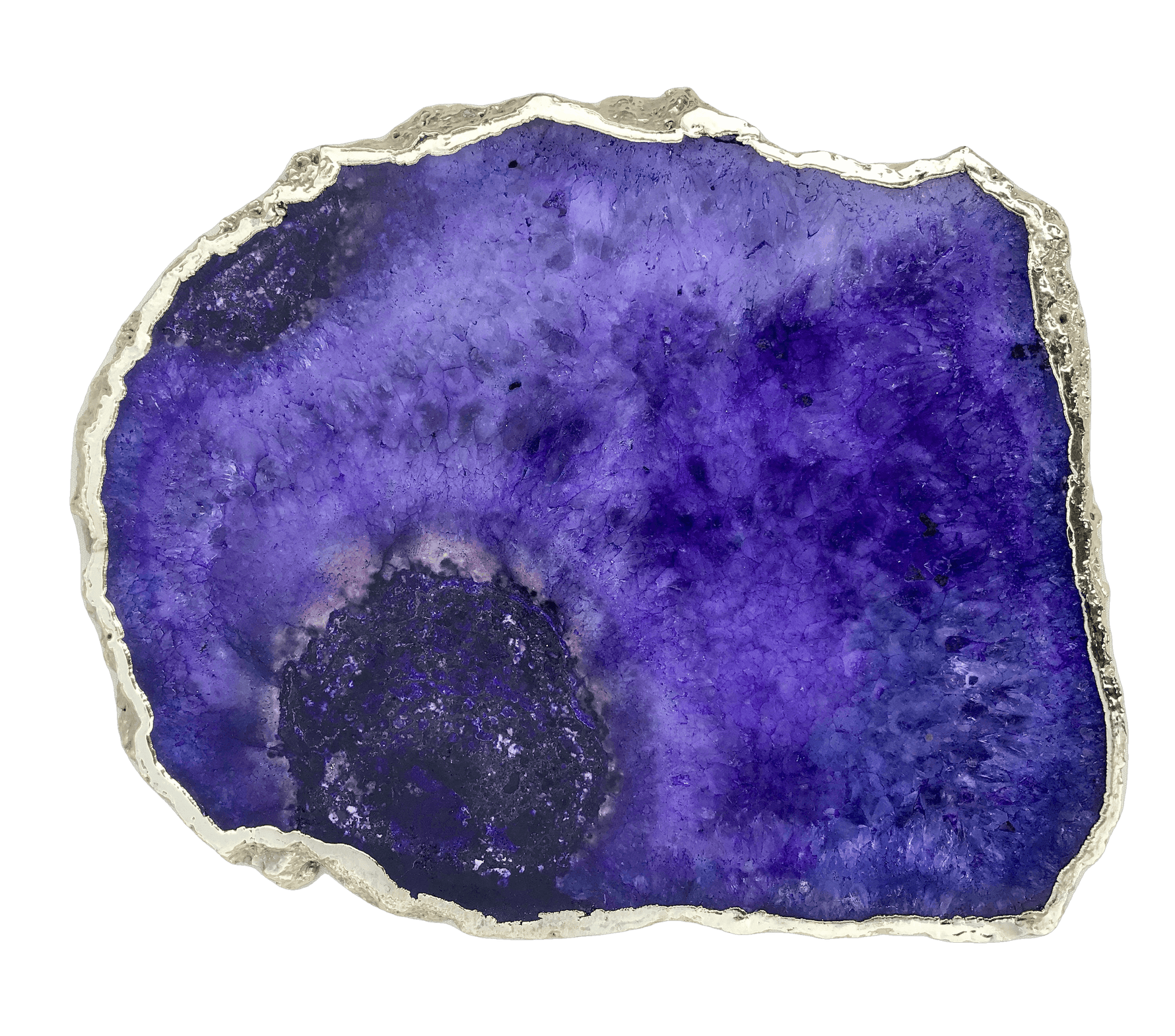 Large Purple Blue Galaxy Agate Cheese Platter Tray