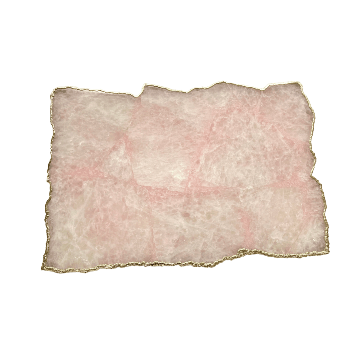 Large Rose Quartz Agate Cheese Platter Tray