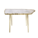 Large Rose Quartz Agate Organic Edge Accent Table