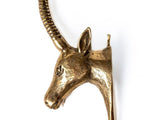 Large Solid Brass Antelope Wall Hook