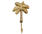 Large Solid Brass Coconut Tree Wall Hanging Hook