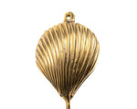 Large Solid Brass Shell Shaped Wall Hanging Hook