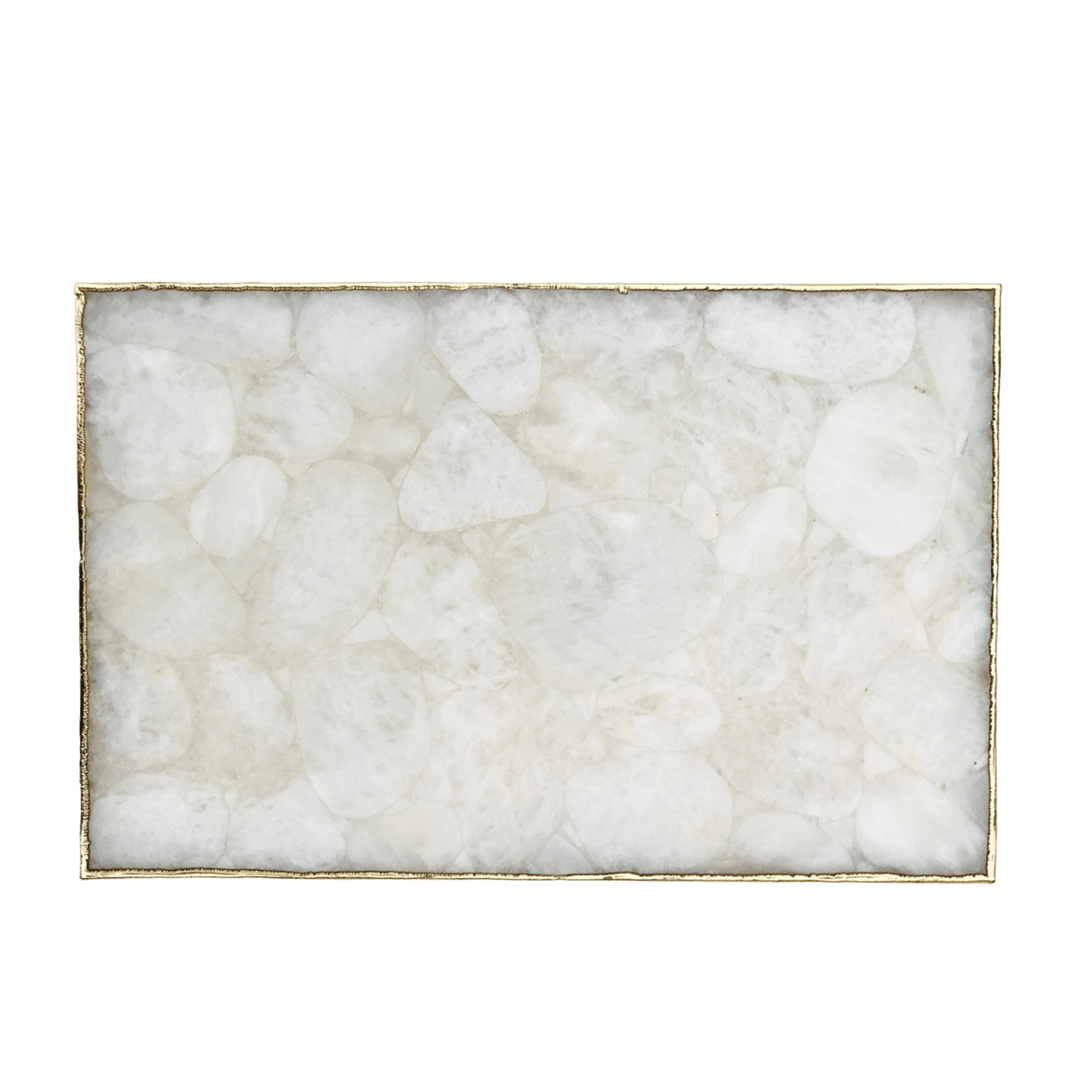 Large White Crystal Agate Cheese Platter Tray