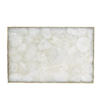 Large White Crystal Agate Cheese Platter Tray