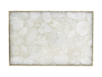 Large White Crystal Agate Cheese Platter Tray OS