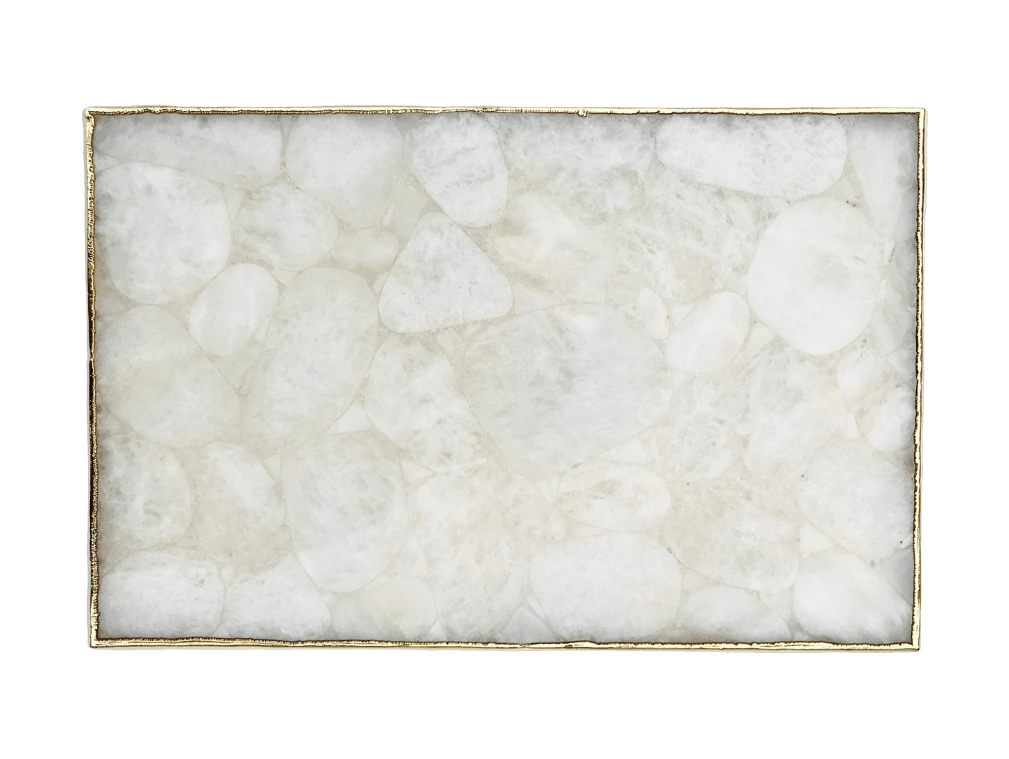 Large White Crystal Agate Cheese Platter Tray - MAIA HOMES