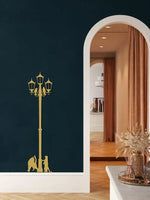 Laterne Street Lamp Metal Wall Hanging Decor Gold