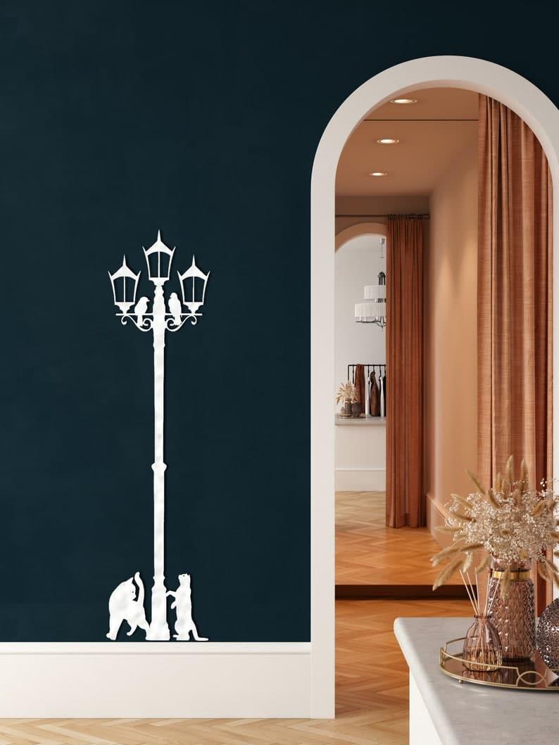 Laterne Street Lamp Metal Wall Hanging Decor - MAIA HOMES