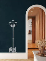 Laterne Street Lamp Metal Wall Hanging Decor Silver