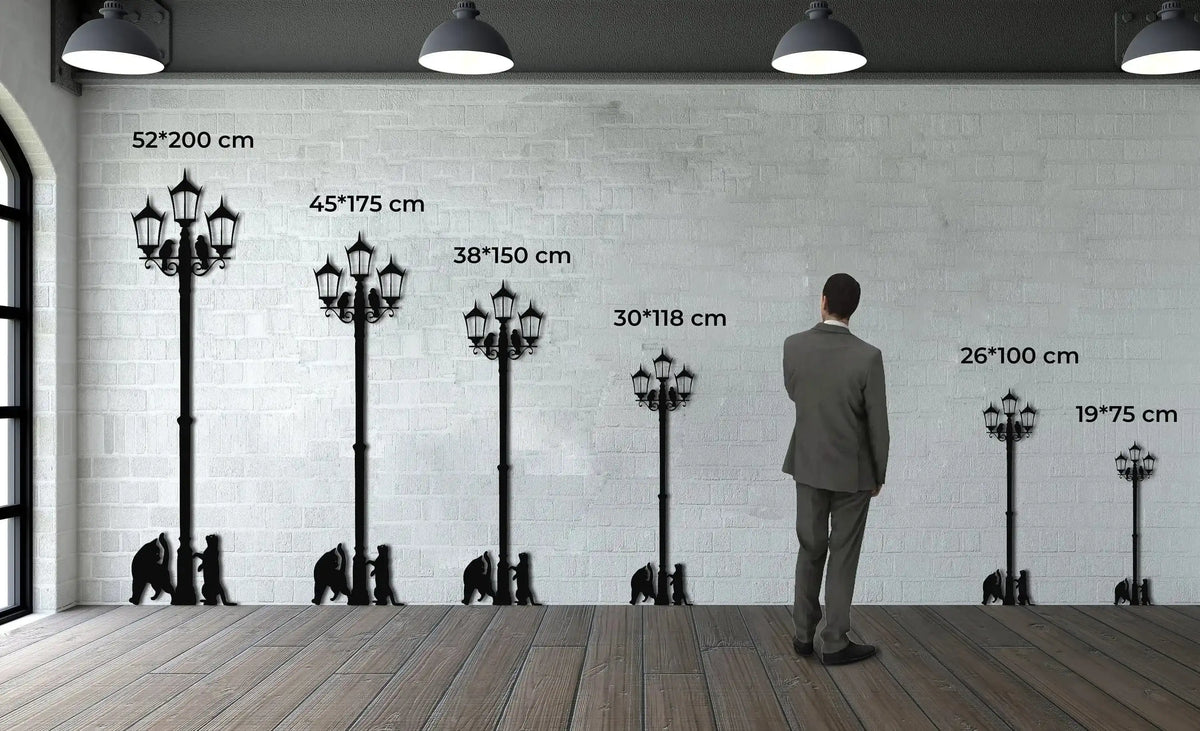 Laterne Street Lamp Metal Wall Hanging Decor