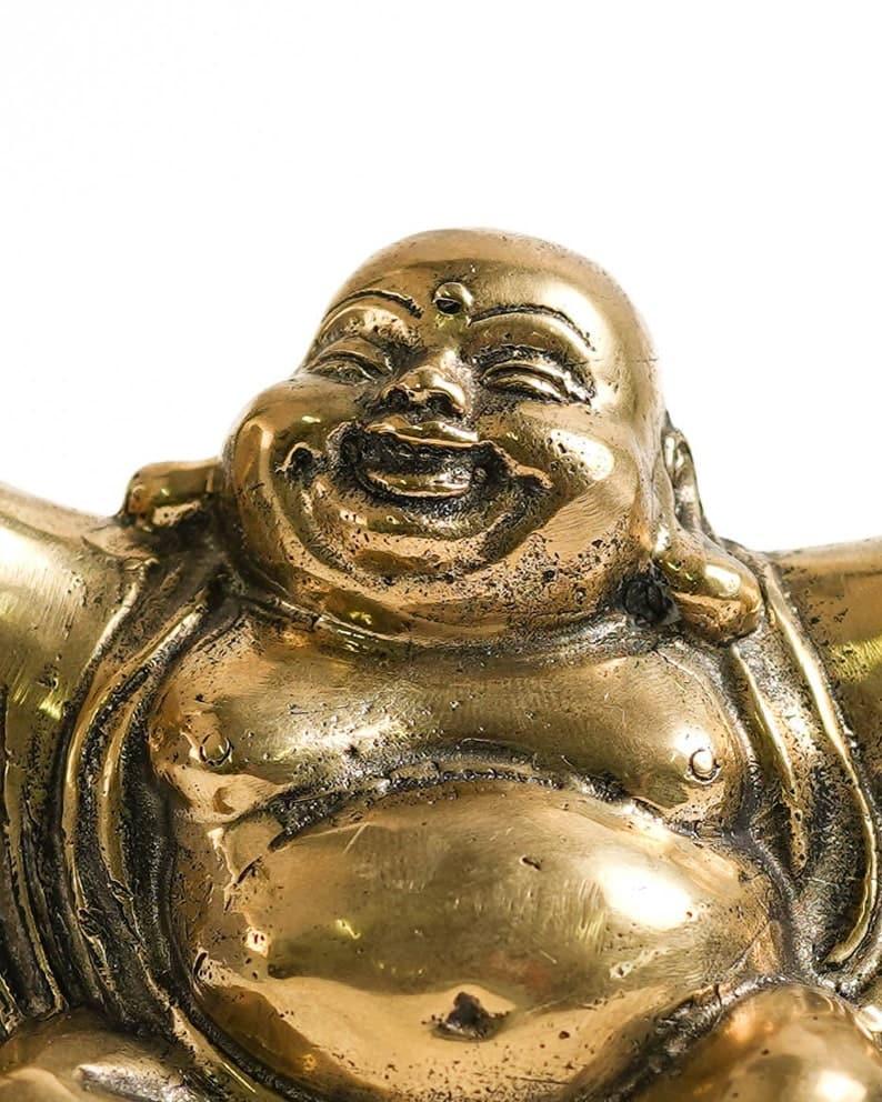 Laughing Buddha with Open Arms Statue