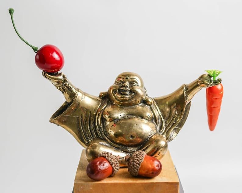 Laughing Buddha with Open Arms Statue