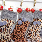 Leopard Print Christmas Stocking - Set of 4