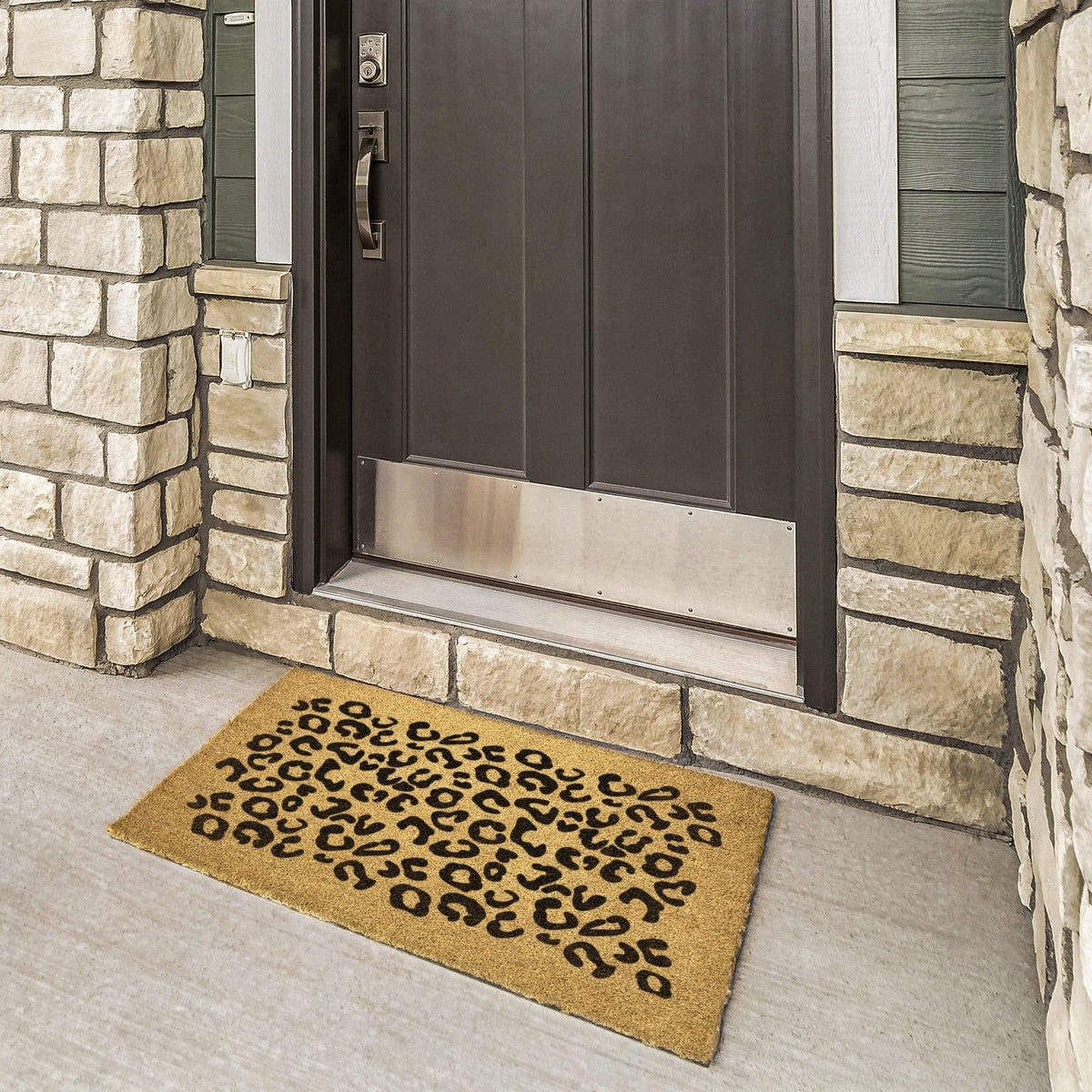 Leopard Print Door Mat