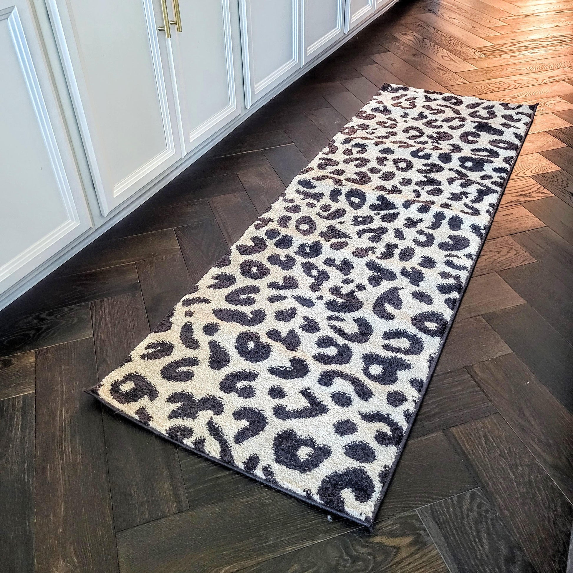 Leopard Print Runner Rug and Door Mat