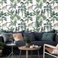 Leopards Monkey Parrot in the Tropical Jungle Wallpaper - MAIA HOMES