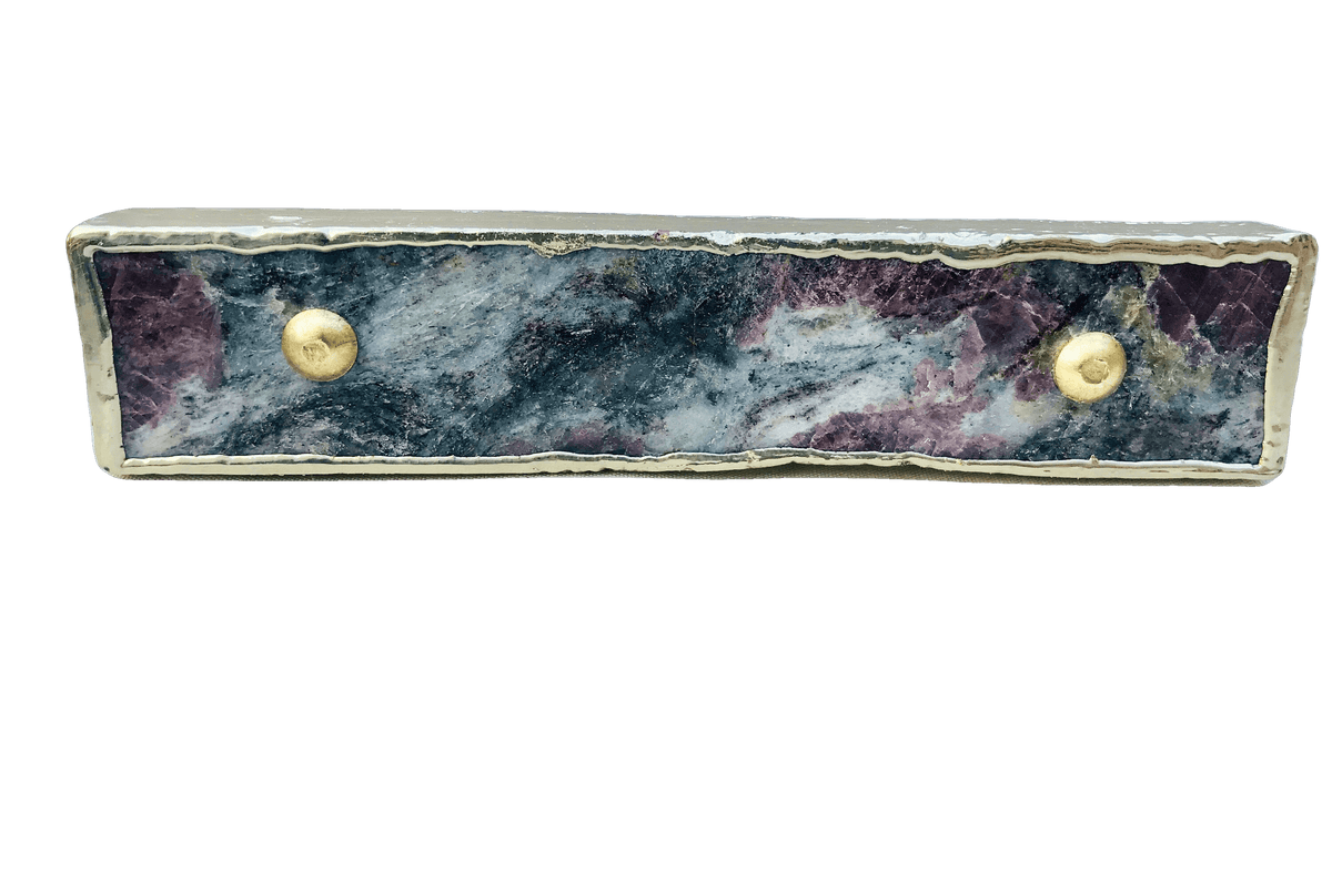 Lepidolite Agate Cabinet Door Pull Handle - Set of 4