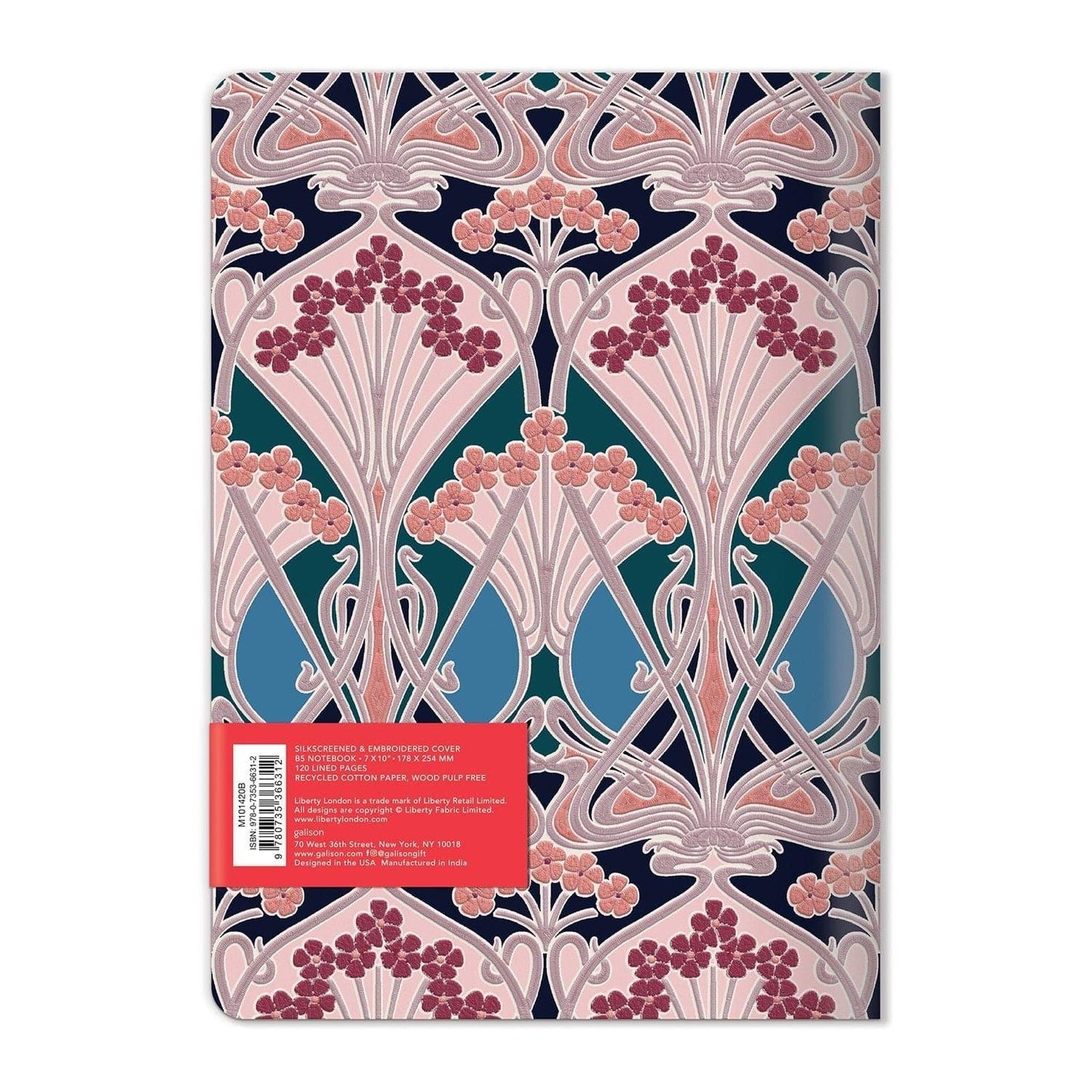 Liberty London May Embroidered Handmade Journal