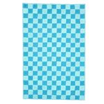 Light Blue Checker Jute Rug