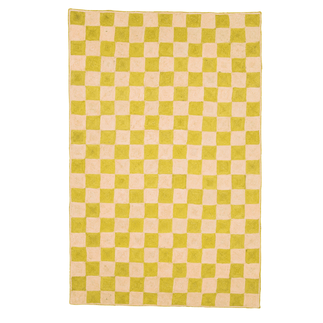 Light Brown Checker Jute Rug - MAIA HOMES