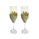 Light Green Quartz Champagne Glass - Set of 2