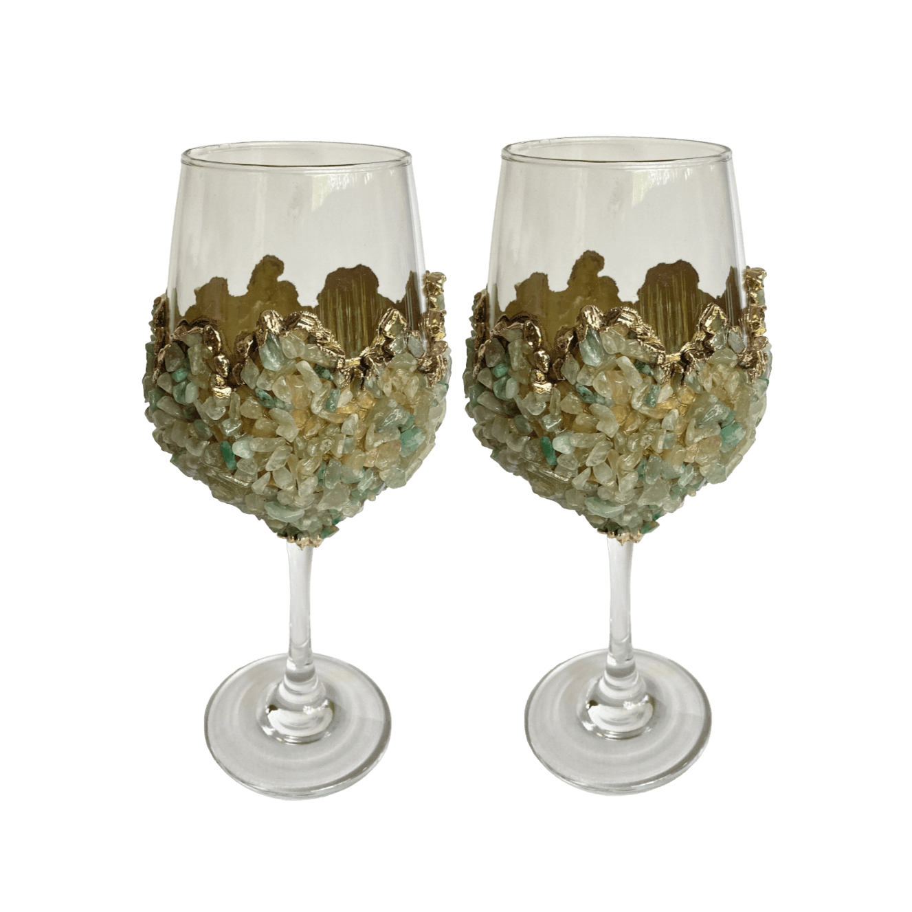 Light Green Quartz Wine Glass - Set of 2