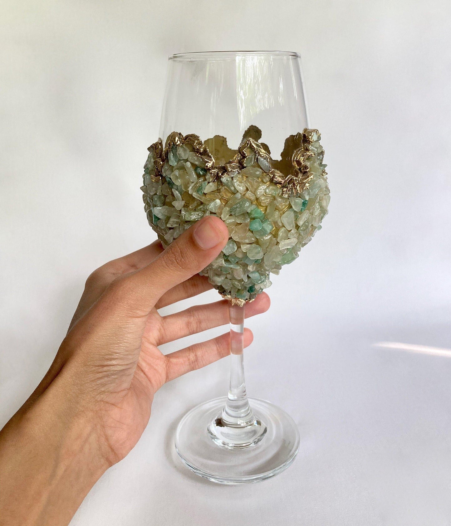 Light Green Quartz Wine Glass - Set of 2