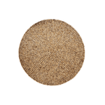 Light Oak Round Wooden Beaded Placemat