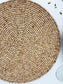 Light Oak Round Wooden Beaded Placemat - Set of 6 - MAIA HOMES