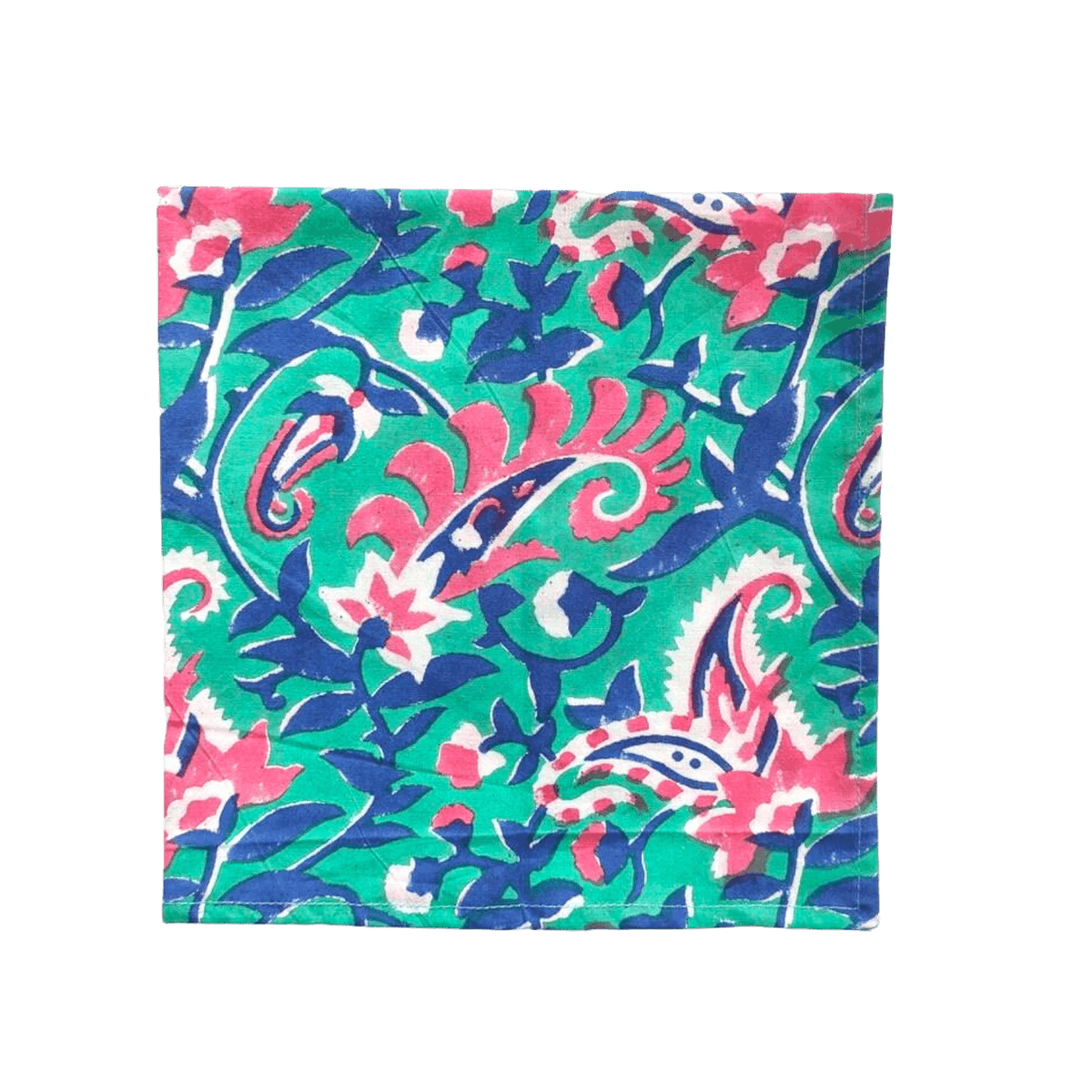 Lily Hand Block Print Cotton Napkins