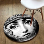 Lina Cavalieri Inspired Round Rug Lina Cavalieri the Warrior