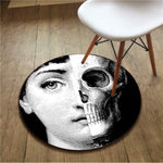 Lina Cavalieri Inspired Round Rug Lina Cavalieri and Skull