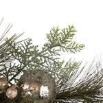 Lit Frosted Ball Berry Holly Pinecone Wreath With Lights