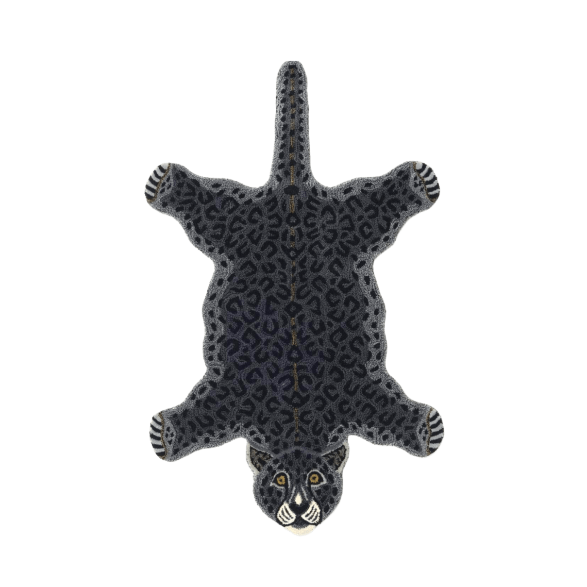 Little Black Leopard Hand Tufted Wool Rug - MAIA HOMES