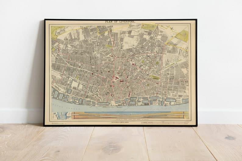 Liverpool Map Print| Art History - MAIA HOMES