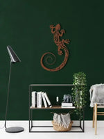 Lizard Metal Wall Decor Bronze