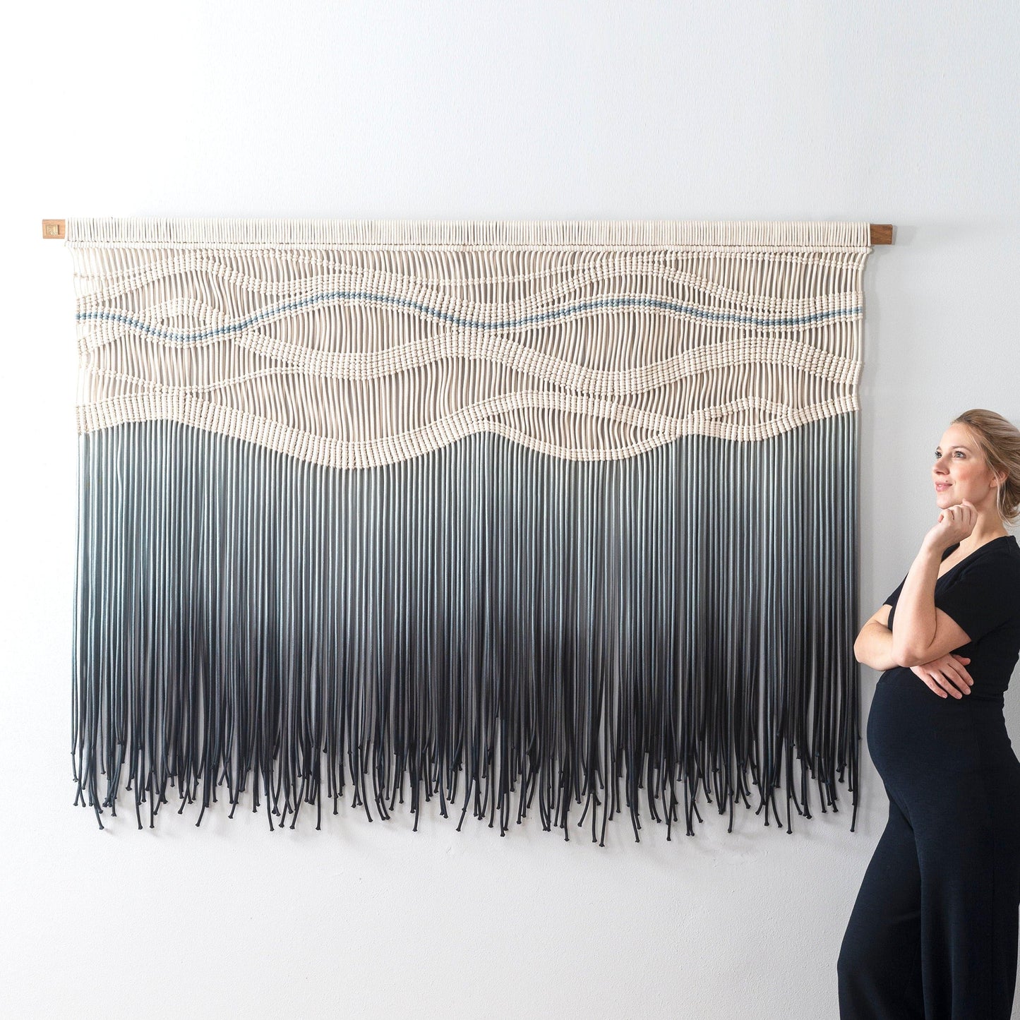 Lola Black Wall Hanging Macrame - MAIA HOMES