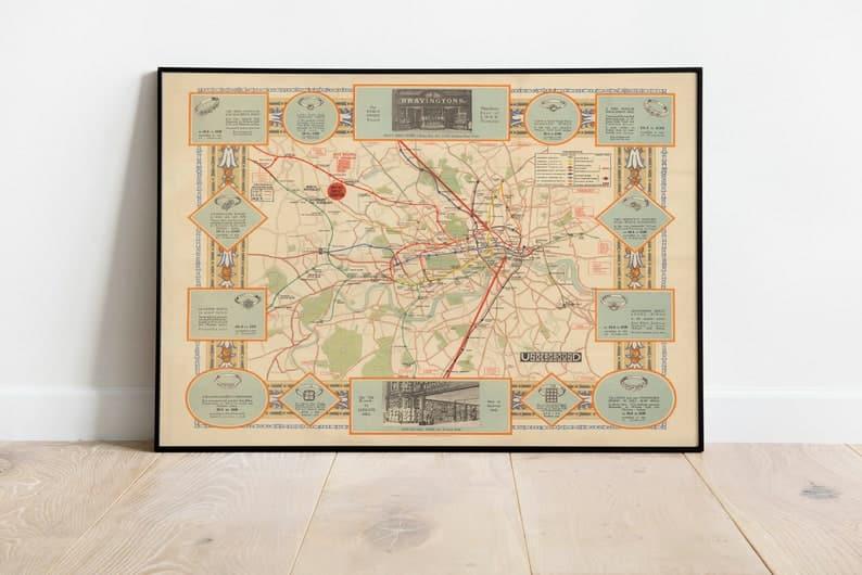 London Underground Map Print| Art History