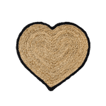 Love Heart Shape Jute Rug